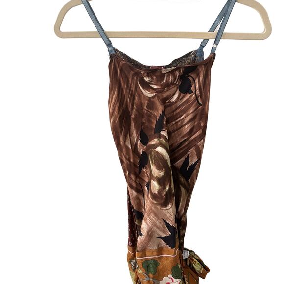 Y2K Vintage Mixed Scarf Tunic with Met Museum Silk Sash - Picture 4 of 8